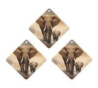 3PCS Elephant Car Air Freshener Hanging Scented Cards Cute Black Car Fresheners Long Lasting New Cars Scents for Women Men Natural Air Freshener with Lanyard Automotive Freshies