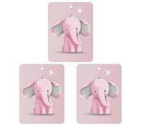 3PCS Elephant Car Air Freshener Hanging Scented Cards Cute Black Car Fresheners Long Lasting New Cars Scents for Women Men Natural Air Freshener with Lanyard Automotive Freshies