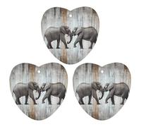 3PCS Elephant on Wood Car Air Freshener Hanging Scented Cards Cute Black Car Fresheners Long Lasting New Cars Scents for Women Men Natural Air Freshener with Lanyard Automotive Freshies