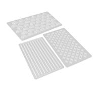 3pcs Embroidery Sashiko Acrylic Quilting Template for Machine 20x10cm | Replicates Intricate Lines and Shapes, Thin Design with Smooth Safe Edges, Easy to Clean Stencil
