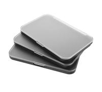 3pcs Empty Magnetic Eyeshadow Palette: DIY Makeup Storage Box For Blush Powder - Plastic Makeup Platter With Clear Frosted Top