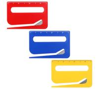 3pcs Envelope Openers, 3 Colors Upgrade Envelope Slitter with Sharp Blade & Scale & Magnifier & Pointed Tip Mail Letter Opener Tools Package Opener Cutter Home Office Supplies