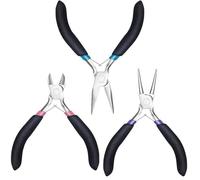 3Pcs Ergonomic Handle Jewelry Pliers Wire Bending Wire Shaping Beading for Craft and Making Side