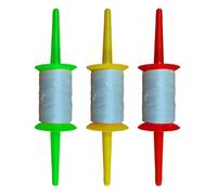3PCS Ergonomic Kites Line Spool 150M Heavy Duty Polyester Thread AntiSlip Grip String Reel for Family Activity Beach and Mountain Flying Reel