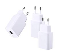 3Pcs European Usb Charger Plug, 2 Pin Shaver Plug to Usb Adapter，2 Pin to USB Plug Travel Adapter Charger, European Universal Power Charging Converter Compatible with Phones Tablet Shaver Toothbrush