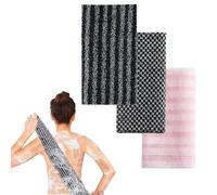 3Pcs Exfoliating Towel, Exfoliating Cloth, Exfoliating Shower Towel, Japanese Exfoliating Towel and Exfoliating Body Scrubber for Back Scrubber Dead Skin Removal Soft and Smooth Skin