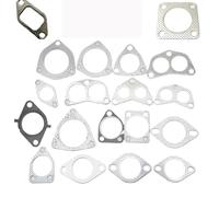 3pcs Exhaust Pipe Gasket Set - Square 4-Hole Flange Muffler Interface(Yellow)