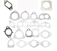 3pcs Exhaust Pipe Gasket, Square 4-Hole Flange Muffler Seal(B)