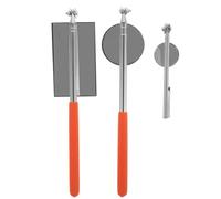 3pcs Extendable Inspection Mirror, 360 Degree Swivel Telescoping Tool | Aluminum Alloy Handle, Compact Glass Sight Mirror, Workshop Use for Automotive Technicians and Repairmen