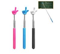 3PCS Extendable Stainless Steel Baton Telescopic Mini Retractable Classroom Pointer for Teacher Teaching Personal Interaction Reading and Presentation (Mix)