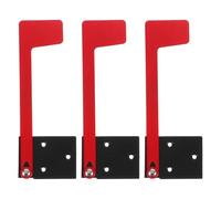 3pcs Exterior Mailbox Flag Kit Metal Red Double Sided Visibility