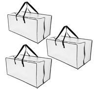 3Pcs Extra Large Moving Bags Heavy-Duty Laundry Bags with Zipper & Handles 74×36×33cm Reusable Packing Bags Waterproof Clothes Storage Bags for Clothes Storage Moving Travelling Camping Garden Tools