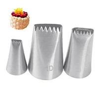 3pcs Extra Large Stainless Steel Nozzle Icing Piping Nozzles Cream Cake Decorating Tools Pastry Tip Fondant Baking Accessories