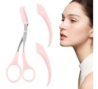 3pcs Eyebrow Scissors, Stainless Steel Brow Trimmer Set with Scissors and Comb, Multifunction Eyebrow Kit for Women Grooming for Precise Shaping, Cutting and Styling