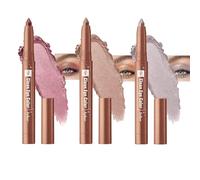 3PCS Eyeshadow Stick Dusk Gold Maroon Mystique Dust Sky, Smooth Even Eye Colour for Seamless Finish and Natural Definition, Waterproof Long Wear Pigmented Texture with Easy Blend Application
