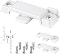 3Pcs F2590 Universal Window Sash Lock Replacement - 2-1/4" Hole Center Sliding Window Latch for Double Hung, Horizontal & Vertical Windows for Enhanced Home Security（White） (White)
