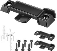 3Pcs F2590 Universal Window Sash Lock Replacement - 2-1/4" Hole Center Sliding Window Latch for Double Hung, Horizontal & Vertical Windows for Enhanced Home Security (Black)