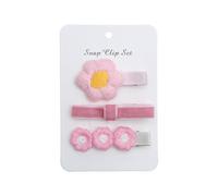 3PCS Fabric Hair Clips, Colourful Daisy Flowers Sweet and Cute Hand Made Side Clips B