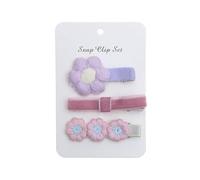 3PCS Fabric Hair Clips, Colourful Daisy Flowers Sweet and Cute Hand Made Side Clips F