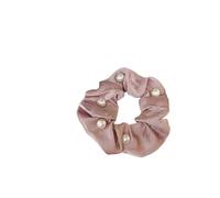 3pcs Fabric Pearl Hair Rope Elegant Temperament No Damage To Hair Hair Ties Girl High Ponytail Scrunchies(Color-03)