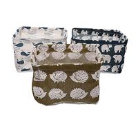 3pcs fabric storage basket laundry Storage laundry hampoer home toy container Linen Storage Container child the fabric Cotton linen foldable