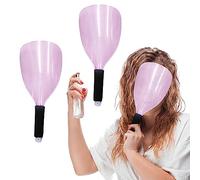 3Pcs Face Shield for Hairspray, Handheld Hairspray Face Shield, Pro Barber Faces Shield, Reusable Faces Protective Cover for Hairdressing Hair Stylist Cutting Du-st Makeup Protector(COLOR:Pink)