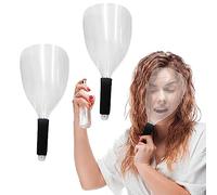 3Pcs Face Shield for Hairspray, Handheld Hairspray Face Shield, Pro Barber Faces Shield, Reusable Faces Protective Cover for Hairdressing Hair Stylist Cutting Du-st Makeup Protector(COLOR:Transparent)