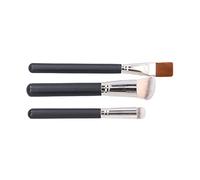 3PCS Facial Makeup Brush, Portable Synthetic Foundation Eyeshadow Concealer Brush, Professional Soft Hair No Brush Marks Makeup Brush for Girls Women