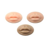 3Pcs Fake Lips Tattoo Practice Lips Silicone Micropigmentation Practice Skin 3D Fake Skin Tattoo Skin Lip Training