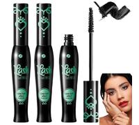 3PCS False Lash Effect Mascara,Waterproof Mascara,Volume Effect False Eyelashes Ma/scara,Fa/lse Lash Eff/ect Masca/ra with Soft Masc/ara Brush,Mas/cara Black Volume and Length