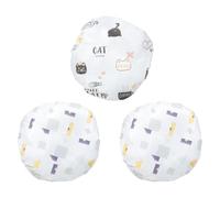 3pcs Fan Cover for Floor Standing Fans, round PEVA Washable Protector | Reusable Dust Guard for Home Use, Wear Resistant Wrap, Fits Vertical Fans and Electric Models Random Style