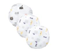 3pcs Fan Dust Covers, Full Coverage Polyester PEVA Protectors | Water Resistant Outer Layer, PET Hair Blocking Mesh, Drawstring Closure, Flexible Elastic Edging, Three Assorted Random Style