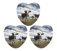 3PCS Farm Cow Pictures Car Air Freshener Hanging Scented Cards Cute White Car Fresheners Long Lasting New Cars Scents for Women Men Natural Air Freshener with Lanyard Automotive Freshies