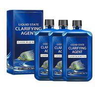 3PCS Fast-Acting Aquarium Water Clarifier, Powerful Fish Tank Liquid Clarifying Agent for Freshwater, Clears Cloudy Water and Removes Suspended Particles, for Fish Plants, Water Purification Treatment