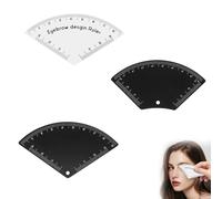 3Pcs Fast Drawing Eyebrow Design Ruler Mapping Tool, High-Precision Measuring Tool Brow Shaping Template Set | Portable for Home & Salon Use | Suitable for All Face Types