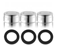 3Pcs Faucet Aerator, 24mm Male Copper Water Saver Tap Filter Replacement Parts for Bathroom Kitchen (Stainless Steel Filter Mesh)