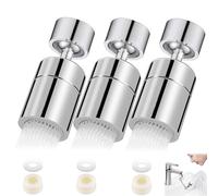 3PCS Faucet Extender, Tap Adapter for Kitchen Sink, 360° Swivel Faucet Extender with Multi-Flow Options, Durable Tap Attachment for Efficient Cleaning and Water Saving