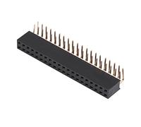 3pcs Female Dual Row Right Angle Pin Headers 2 54mm Pitch 2X20 Pins for PCB Board Integrated Circuit Computer Breadboard Connection Interface with Stable Current Signal Transmit Perform