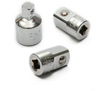 3PCS Female to Male Drive Socket Adapter Wrench Set Featuring Spring Loaded Detent Balls and Through Hole Design for Secure Socket Retention