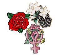 3pcs Feminist Brooch Pin Creative Design Backpack Badge for Women Stylish Feminism Pins for Clothing and Bag Decoration for Special Occasions