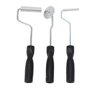 3PCS Fiberglass Roller Tools Kit with Steel Construction | Eliminates bubbles with a unique spiral crossed stripe design for bathtub deck and boat repair applications
