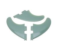 3pcs Fiberglass Surfboard Tail Fin, Paddle Board Fin Replacement Set, Green Thruster Fins for Inflatable Surfboards with Enhanced Stability and Directional Control