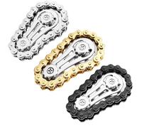 3Pcs Fidget Sprocket Chain Spinner, Finger Hand Spinner Fingertip Gyro Hand Fidget Rotating EDC Stress Relief Hand Roller Kinetic for Kids, Adults, Autism, ADHD