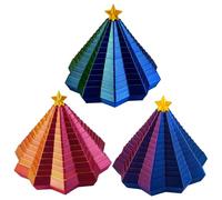 3Pcs Fidget Star, Sensory Fidget Star, 3D Printed Spiral Decompression Star with Handle Hexagonal Honeycomb Fidget for Office Desks Gift