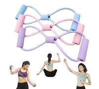 3PCS Figure 8 Resistance Band with Handles - Arm & Chest Expander for Full-Body Workouts, Yoga Fitness Strap for Back/Shoulder Stretching - Home Gym Equipment for Women & Men