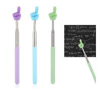 3PCS Finger Pointer Stick, Durable Pointy Finger Stick, Extendable Reading Finger Pointer, Teacher Telescopic Pointer Finger Stick for Teachers Conference Speeches Lectures (Blue Purple Green)