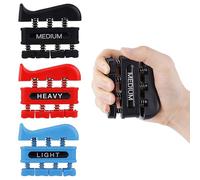 3pcs Finger Strengthener, Finger Exerciser Finger Forearm Hand Grip Strengthener Exerciser Workout Equipment Hand Grip for Musician, Rock Climbing Improving Strength