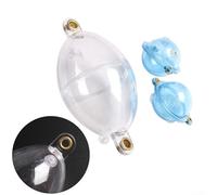 3Pcs Fishing In-Line Hollow Bubble Floats Slide Bubbles for Line-Through Rigging Suited to Sea River Lake Pond and Diverse Fishing Sites (Transparent White)