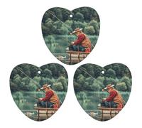 3PCS Fishing Lake Fishermen Car Air Freshener Hanging Scented Cards Cute Gray Car Fresheners Long Lasting New Cars Scents for Women Men Natural Air Freshener with Lanyard Automotive Fresh