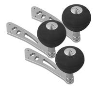 3pcs Fishing Reel Handle Grip Aluminium Alloy Crank Knob Replacement | Smooth Operation, Ergonomic Feel, Versatile Fit for Spinning Reels, Reduces Hand Fatigue Outdoors